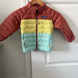 Patagonia Kids' Tri-Tone Puffer Down Jacket -Vintage style 3T